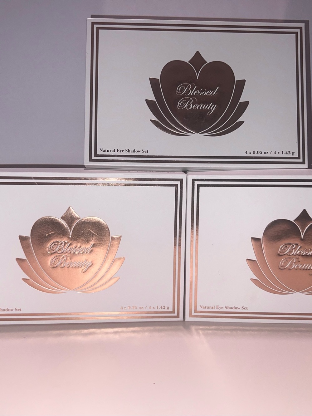 Set of 3 - Blessed Beauty Natural Eye Shadow Set with Affirmation Accessories